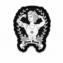 STRONG BEAUTY black 3D PVC velcro patch | VERY BAD WOD