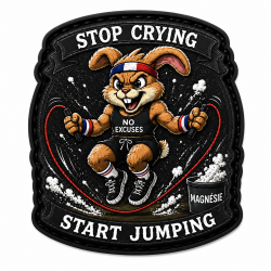 Patch velcro CrossFit Stop Crying Start Jumping bleu blanc rouge