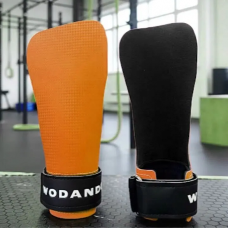 Maniques powergrip orange et noir pour maniques Cross Training