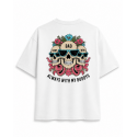 Unisex white oversized T-Shirt ALWAYS WITH MY BUDDYS | VERY BAD WOD