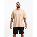 T-Shirt oversize unisexe brun grège WAKE UP BEFORE TIME CAP | VERY BAD WOD