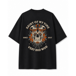 T-Shirt oversize unisexe noir SAINT OF MY TIME | VERY BAD WOD