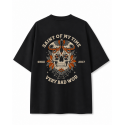 Unisex black oversized T-Shirt SAINT OF MY TIME | VERY BAD WOD