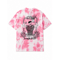 T-Shirt oversize unisexe rose TIE DYE FRENCH WOD | VERY BAD WOD
