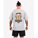 T-Shirt oversize unisexe vert de gris WAKE UP BEFORE TIME CAP | VERY BAD WOD
