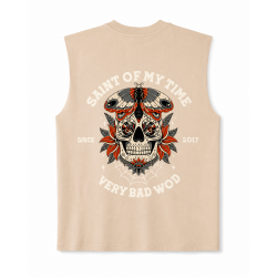 Muscle Tank Oversize Very Bad Wod Saint of my time brun grège Muscle tank sport