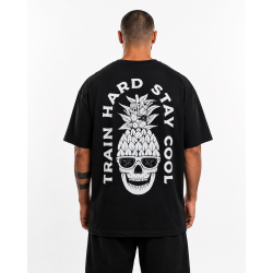 Unisex black oversized T-Shirt TRAIN HARD STAY COOL | VERY BAD WOD