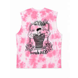 Muscle Tank Oversize Very Bad Wod French Wod rose tie dye clair Muscle tank sport