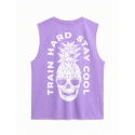 Muscle Tank Oversize Violet clair Train hard stay cool Very Bad Wod
