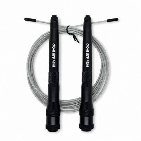 Corde à sauter Very Bad Wod Stormy noire câble gris transparent pour CrossFit®