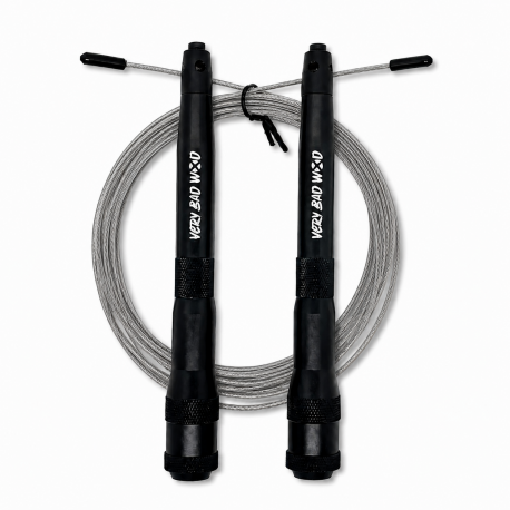 Corde à sauter Very Bad Wod Stormy noire câble gris 1,8 mm non gainé