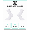 Very Bad Socks Stop Crying Man blanc à motifs, chaussettes haltérophilie homme