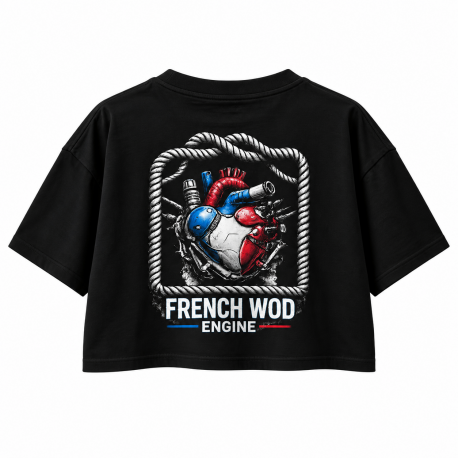 - French Wod Engine de dos : cœur mécanique bleu, blanc et rouge de la collection French Spirit.