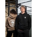 Sweat Heavy Duty Hoodie 2 noir – imprimé Barbell Regiment Strength & Honor au dos
