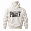 Vue arrière du hoodie The Holideath Season 2 et de son grand motif RGMT