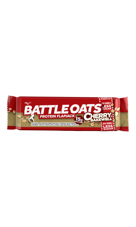 Barre protéinée Cherry Bakewell - BATLLE OATS Barre protéinée Cherry Bakewell - BATLLE OATS