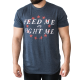 T-shirt blue American Tee for men | FEED ME FIGHT ME