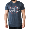 T-shirt blue American Tee for men | FEED ME FIGHT ME