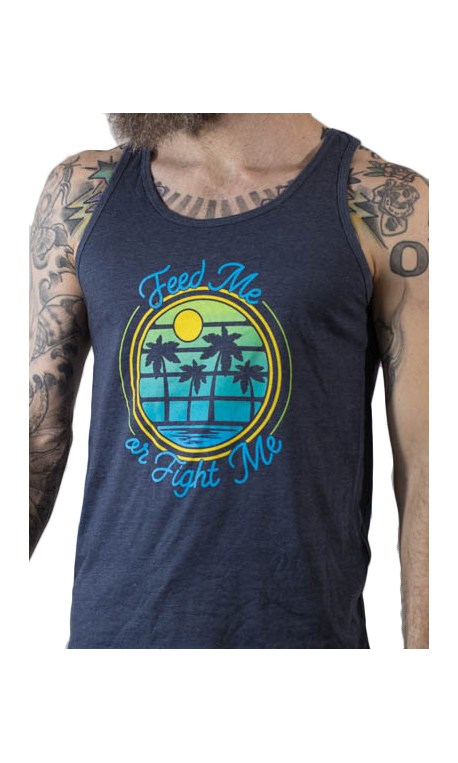 Débardeur Homme SUNSET VIBES FEED ME FIGHT ME Débardeur Homme SUNSET VIBES FEED ME FIGHT ME