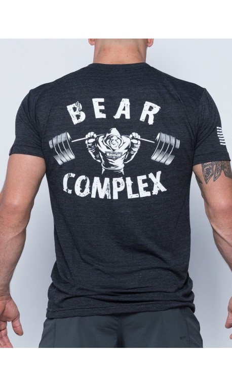 Tee-Shirt homme noir BEAR COMPLEX SAVAGE BARBELL