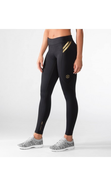 Legging de compression bioceramic Femme Noir/Or EAU7 VIRUS Legging de compression bioceramic Femme Noir/Or EAU7 VIRUS