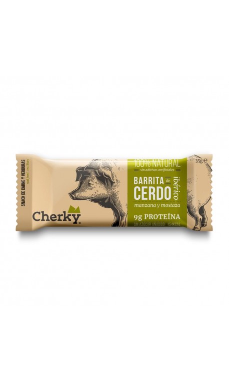Porc protein bar (apple & mustard) - CHERKY Porc protein bar (apple & mustard) - CHERKY