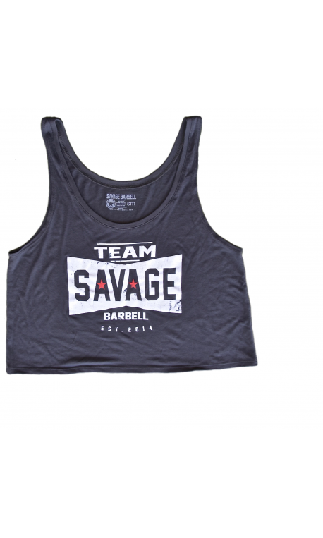 Training crop top TEAM SAVAGE 2018 black for women - SAVAGE BARBELL Training crop top TEAM SAVAGE 2018 black for women - SAVAGE BARBELL