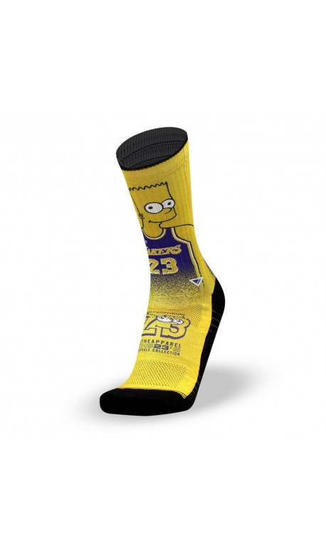 Unisex workout socks LITHE APPAREL model BART JAMES jaunes