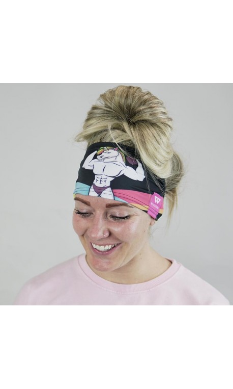 Black workout headband JACKED UNICORN - WODABLE Black workout headband JACKED UNICORN - WODABLE