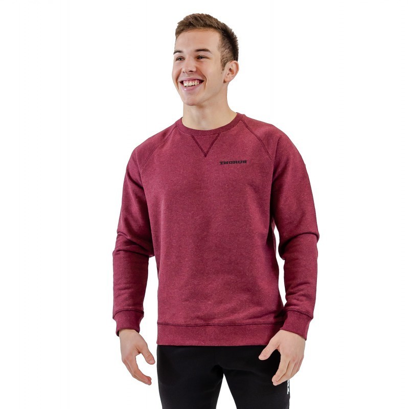 Sweat Shirt Homme Thorus Rouge Bordeaux Bio