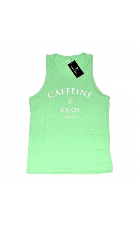 Débardeur large Homme vert menthe pour Athlète - CAFFEINE & KILOS Débardeur large Homme vert menthe pour Athlète - CAFFEINE & KILOS