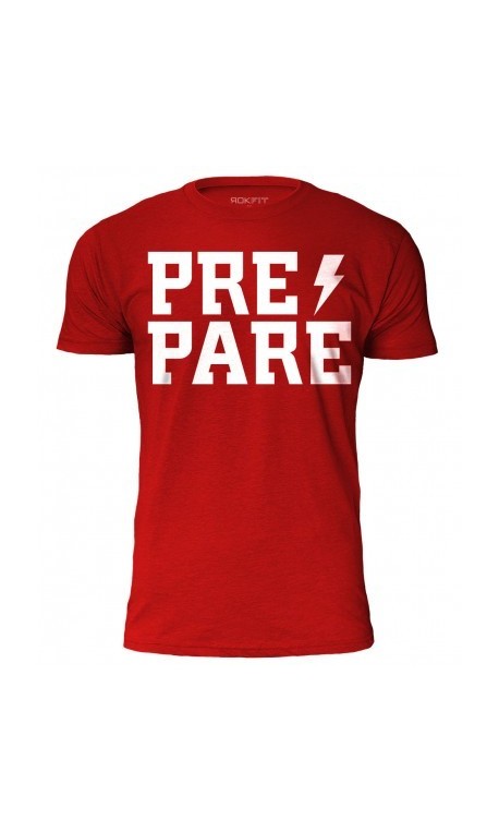 T-Shirt Homme Rouge PREPARE pour Athlète by ROKFIT T-Shirt Homme Rouge PREPARE pour Athlète by ROKFIT