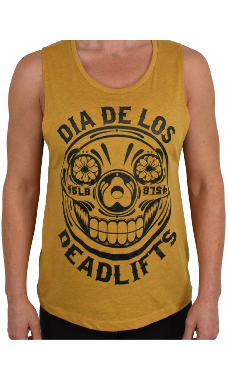 Training muscle tank yellow DIA DE LOS DEADLIFT for women | PROJECT X Training muscle tank yellow DIA DE LOS DEADLIFT for women | PROJECT X