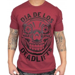 T-shirt red DIA DE LOS DEADLIFT for men | PROJECT X