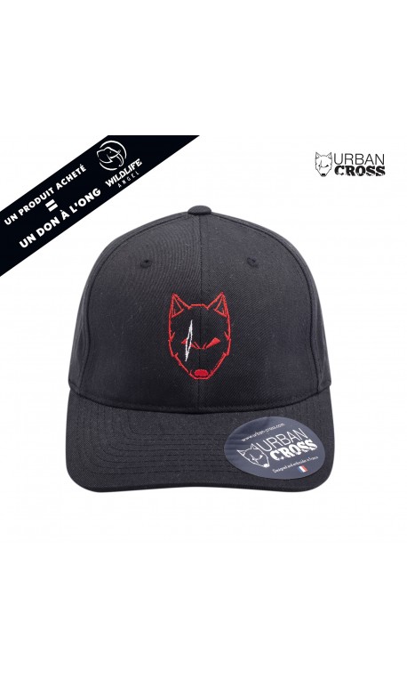 Black SCARED WOLF red cap | URBAN CROSS Black SCARED WOLF red cap | URBAN CROSS
