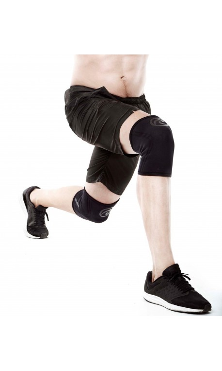 REHBAND Paire Genouillères Noir/Carbon 7 mm