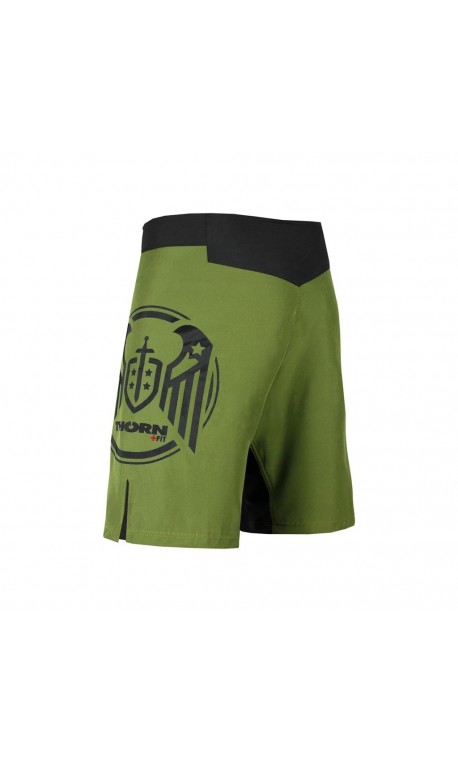 Training short green COMBAT 2.0 TRAINING SHORTS WINGS for men| THORN FIT
