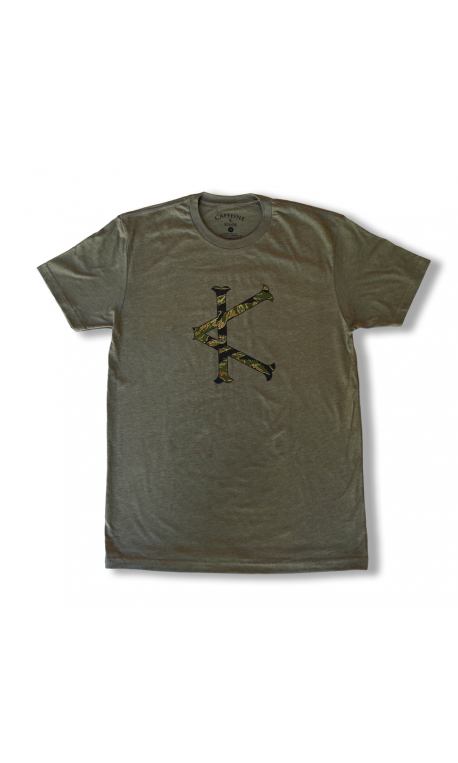 T-shirt green TIGER CAMO for men | CAFFEINE AND KILOS T-shirt green TIGER CAMO for men | CAFFEINE AND KILOS