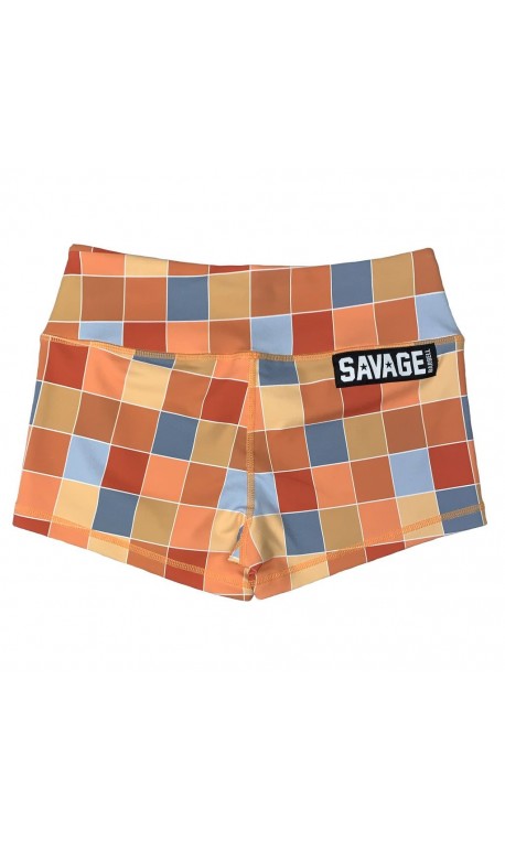 Training short multicolor DISCO SQUARE for women | SAVAGE BARBELL