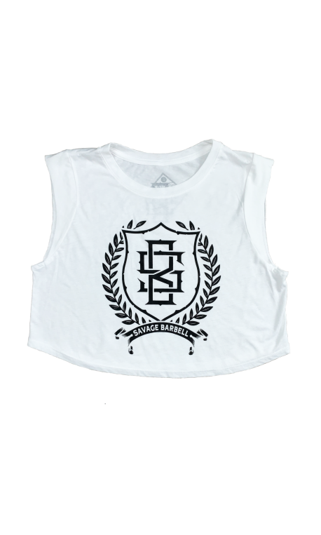 Débardeur large crop femme blanc ATHENA | SAVAGE BARBELL Débardeur large crop femme blanc ATHENA | SAVAGE BARBELL