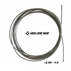Cable 1,8 mm Gris non gainé 3 m| VERY BAD WOD