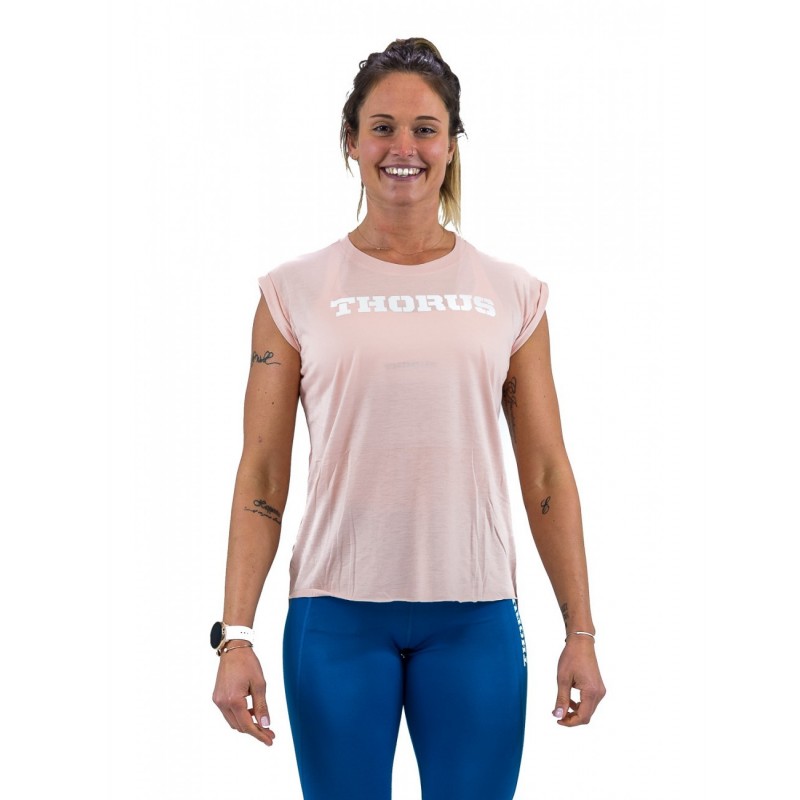 peach workout shirt