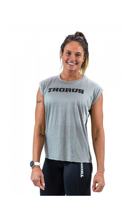 Women workout rolled up sleeves t-shirt 