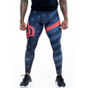 Training legging multicolor THIN RED LIGNE ENDURANCE for women - FEED ME FIGHT ME