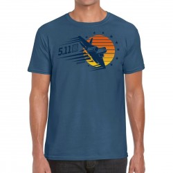 T-shirt Homme bleu SUNSET FIREPOWER 2020 Q3 | 5.11 TACTICAL