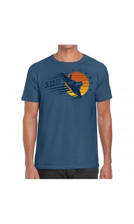 T-shirt blue SUNSET FIREPOWER 2020 Q3 for men | 5.11 TACTICAL