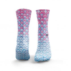 Chaussettes multicolores PINEAPPLE SKINS pink blue| HEXXE SOCKS