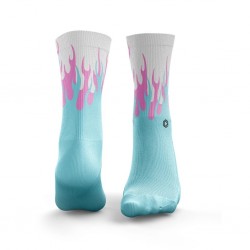 Chaussettes multicolores HOT RODS Baby pink & blue| HEXXE SOCKS
