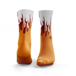 Chaussettes multicolores HOT RODS Red & orange| HEXXE SOCKS