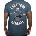 T-shirt blue MARINE NOWHERE RIDERS for men | PROJECT X
